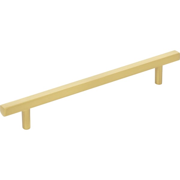 Jeffrey Alexander 160 mm Center-to-Center Brushed Gold Square Dominique Cabinet Bar Pull 845-160BG - main